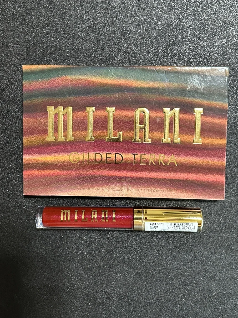 Milani Gilded Terra Eyeshadow Palette & Stay Put Liquid Lip Lipstick Combo